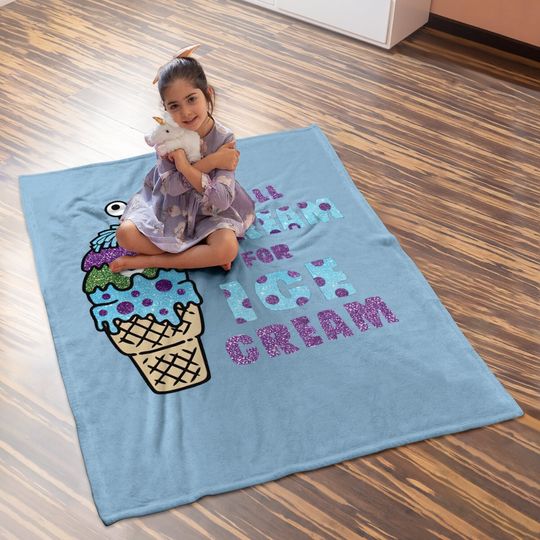 We All Scream For Ice Cream Monsters Inc Baby Blanket