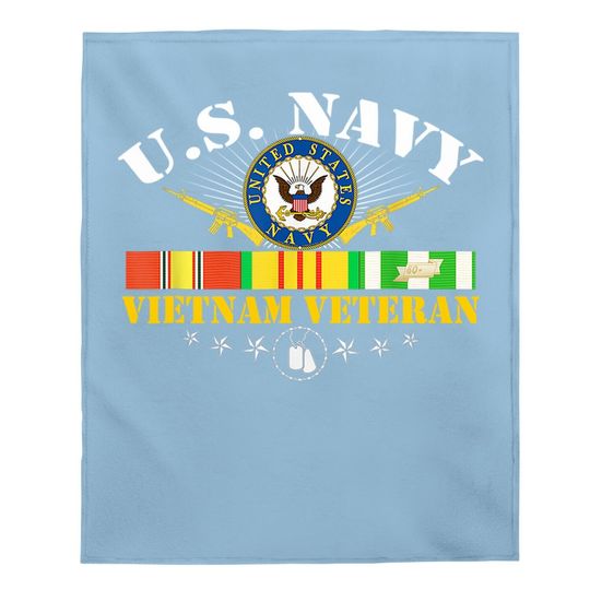 Us Navy Vietnam Veteran Usa Flag Vietnam Vet Flag Baby Blanket