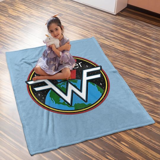 Weezer Space Graphite Heather Baby Blanket