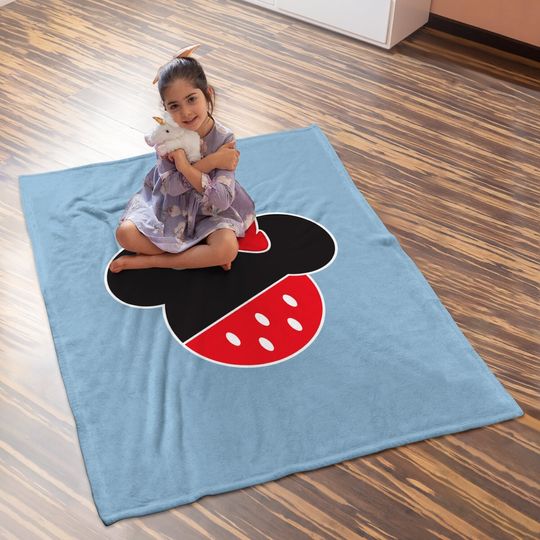 Minnie And Mickey Mouse Family Trip Baby Blanket