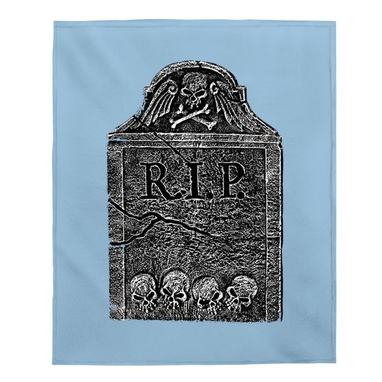 Creepy Tombstone R.i.p Baby Blanket