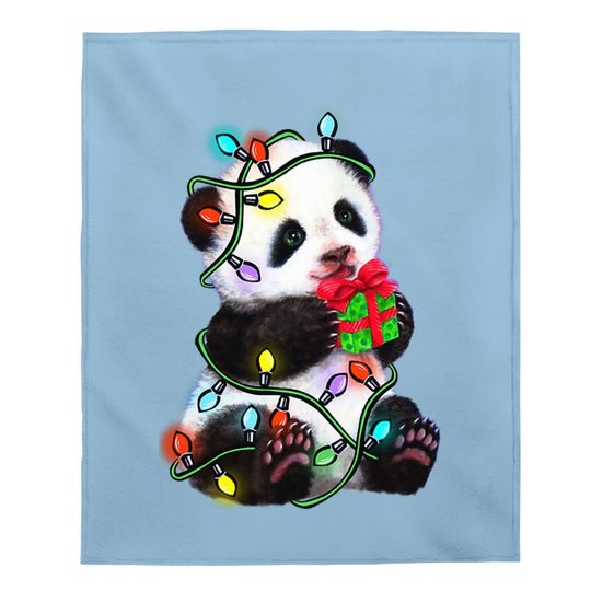Panda Christmas Colors Vertical Poster Baby Blanket