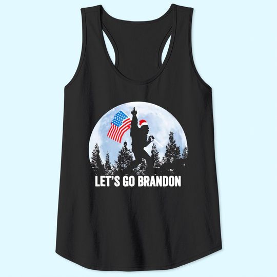 Let’s Go Brandon Christmas Bigfoot Believe Tank Tops
