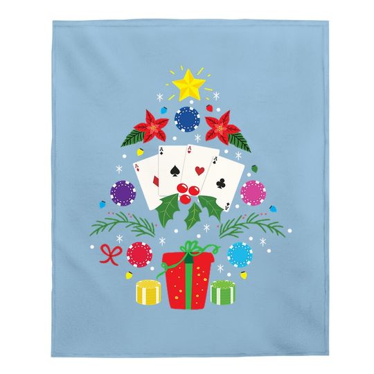 Poker Christmas Tree Funny Gift Classic Baby Blanket