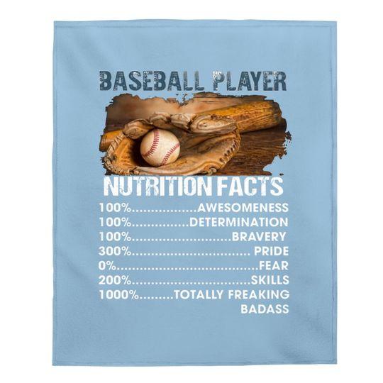 Baseball Player Baby Blanket