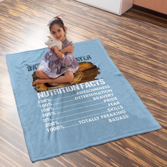 Baseball Player Baby Blanket