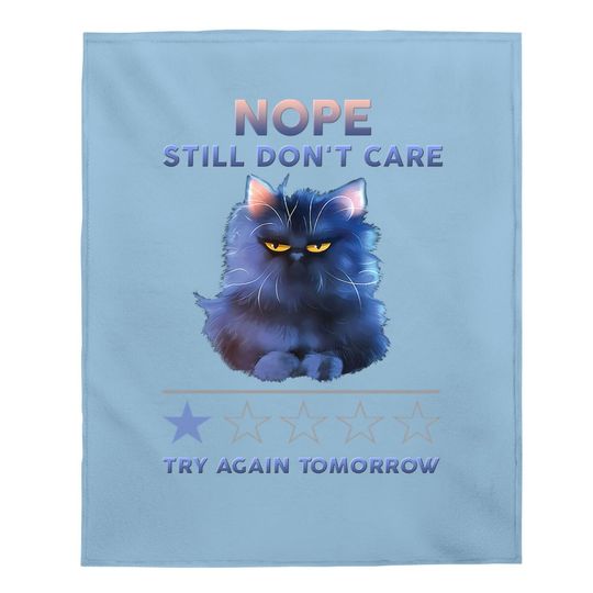 Discover Nope Still  don't Care Baby Blanket