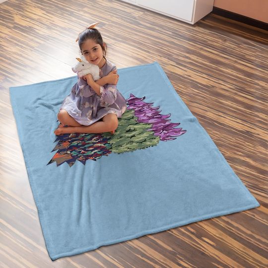 Camouflage Christmas Trees Baby Blanket