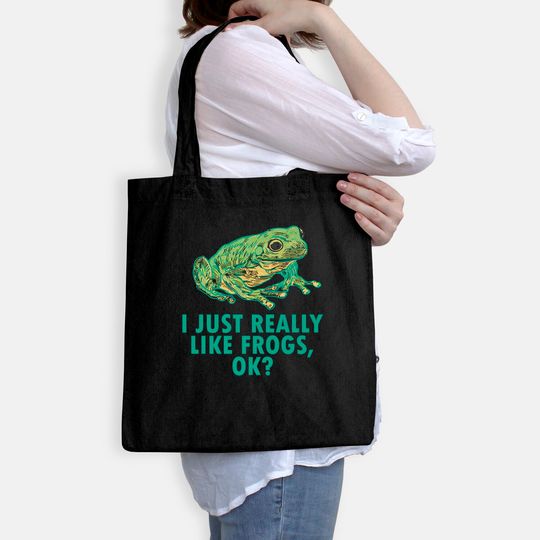 I Just Really Like Frogs OK Tree Frog Lover Kids Tote Bag
