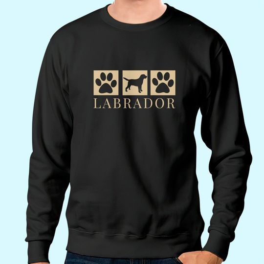 Labrador Retriever Silhouette Dog Black Lab Mom Dad Sweatshirt