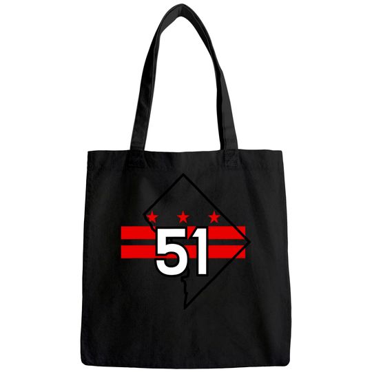 Washington, D.C. Flag, Statehood, 51, Men Women Tote Bag