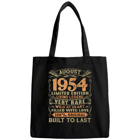 Vintage 65 Years Old August 1954 Tote Bag