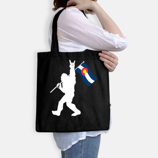 Colorado Bigfoot Rock and Roll Tote Bag