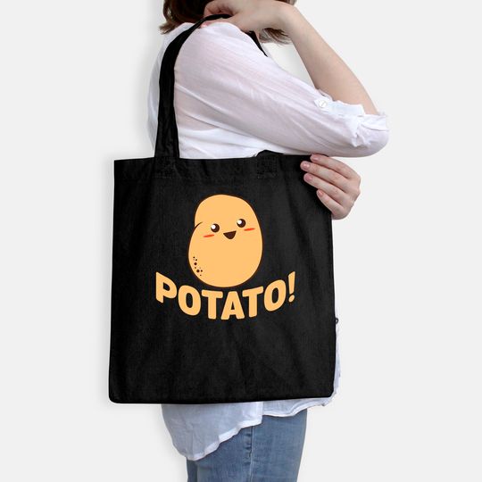 Cute Potato Smiling Tee Tote Bag