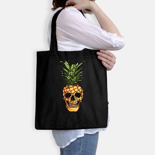 Pineapple Skull Tote Bag Pineapple Tote Bag