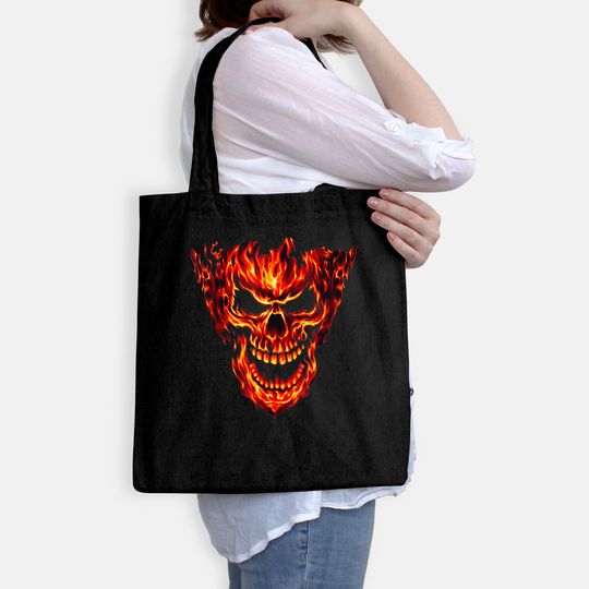 Fire Flame Skull Awesome New Tote Bag
