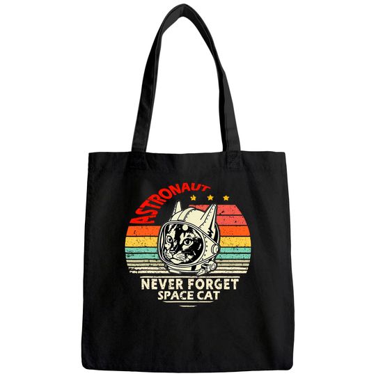Astronaut cat Retro space cat Tote Bag