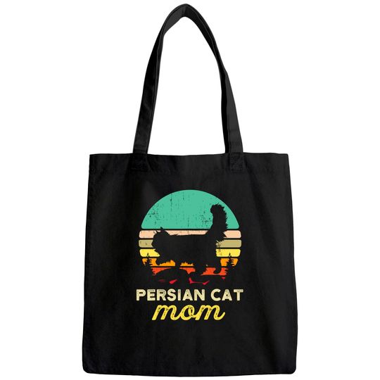 Retro Persian Cat Mom Gift Pet Owner Tote Bag