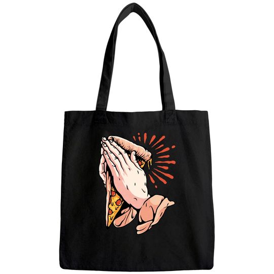 Praying Pizza Tote Bag