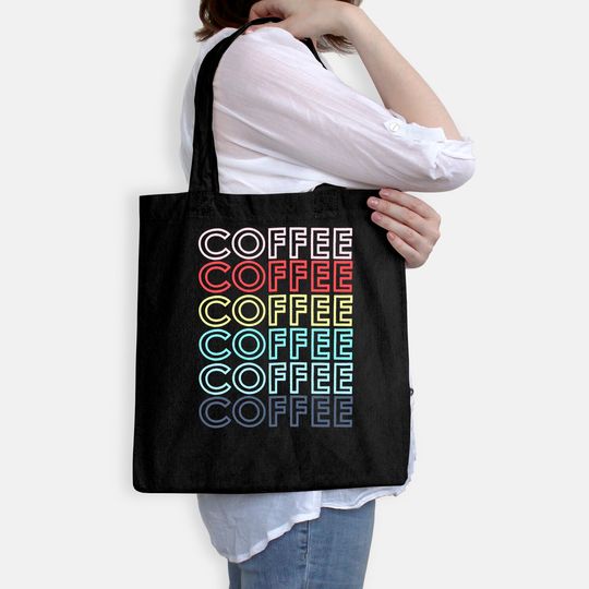 Coffee with English Text Letters Tote Bag