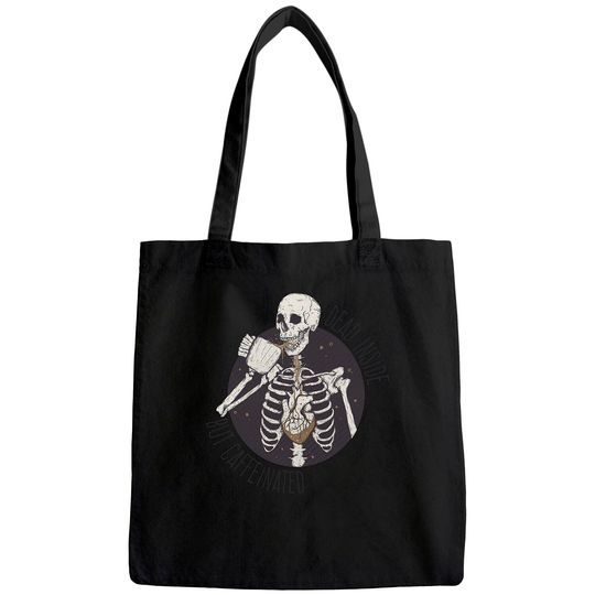 Dead Inside But Caffeinated Tote Bag