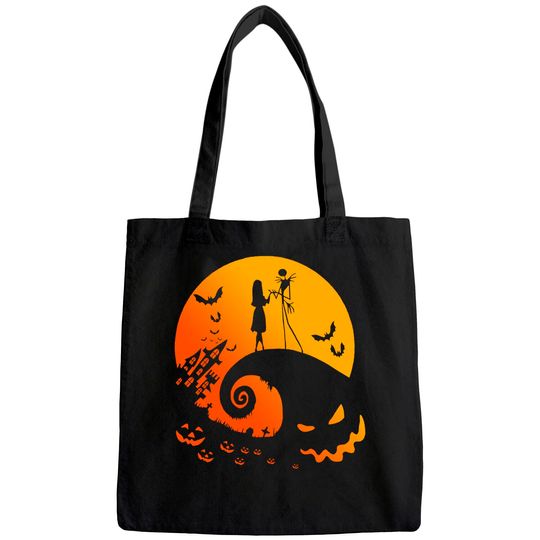 Jack Skellington The Nightmare Before Christmas And Sally Halloween Tote Bag