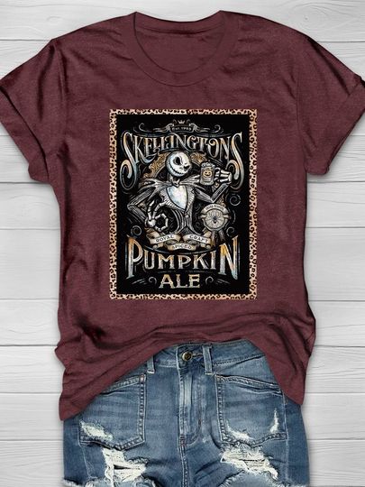 Discover Skellington Pumpkin Halloween T Shirt