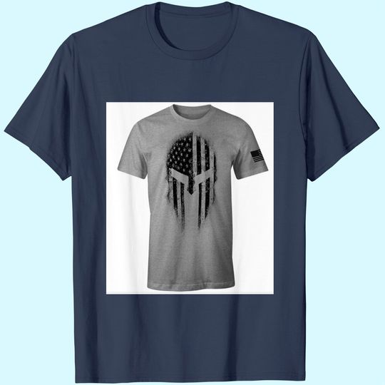 USA American Spartan Patriotic Men's T Shirt