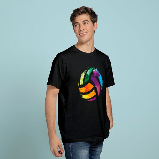 Colorful Volleyball Colorsplash Ball T Shirt