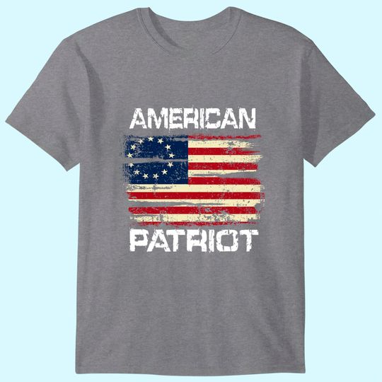 Discover Betsy Ross American Flag 13 Star Colonies American Patriot T-Shirt