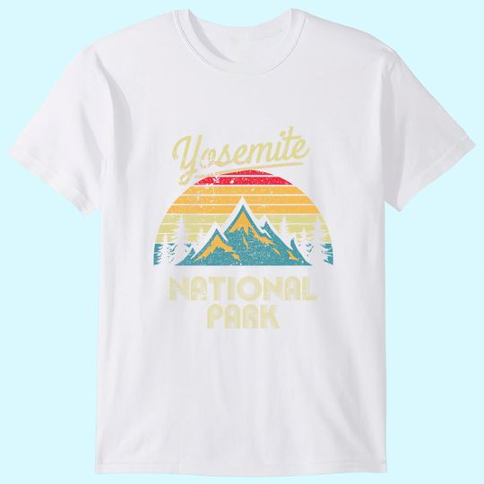 Vintage Retro Yosemite National Park Mountain T Shirt
