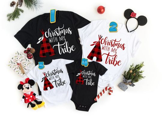 Discover Christmas With My Tribe Matching Family T-Shirt
