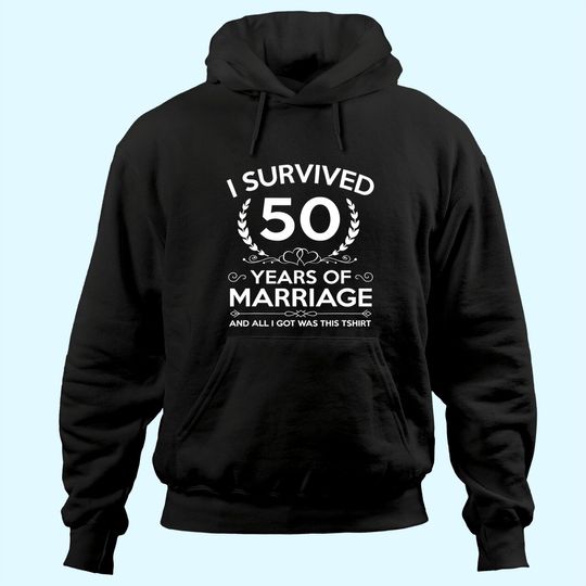 Discover 50th Wedding Anniversary Gifts Couples Husband Wife 50 Years Hoodie
