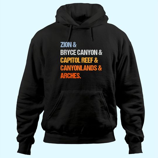 Discover Utah National Parks Moab Utah's Five Souvenir NPS Hoodie