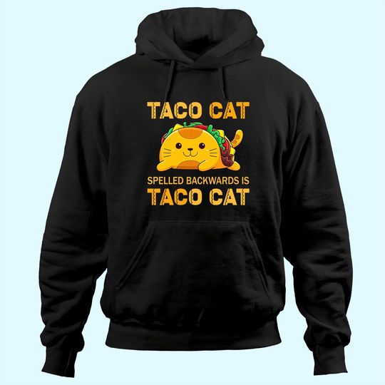 TacoCat Hoodie for Kids Taco Cat Cinco de Mayo TacoCat Tacos Hoodie