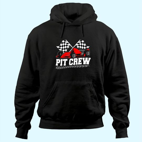 Discover Pit Crew Car Racing Checkered Flag Racing Party Hoodie