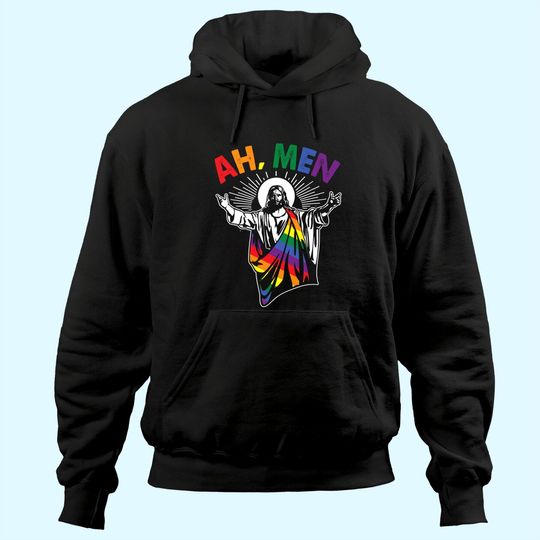 Discover Ah Men Gay Jesus Christian Hoodie