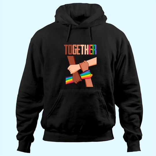 Discover Equality Social Justice Human Rights Together Rainbow Hands Hoodie