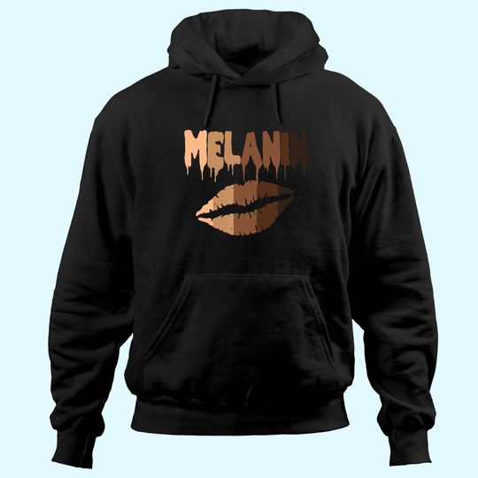Discover Melanin Shades Drippin Black Pride Afro Queen Gift Hoodie