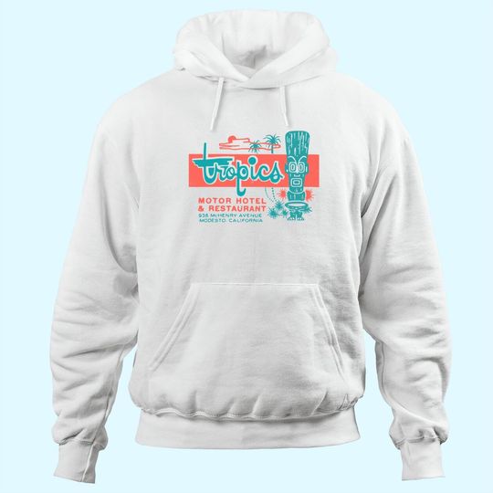 Tropics Motor Hotel Hawaiian Style 50s Style Hoodie