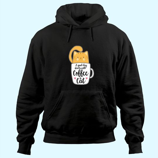Orange Cat Coffee Mug THoodie Cat Lover Gifts Hoodie