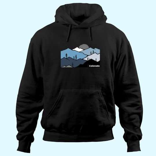 Colorado Mountain Outdoor Retro Landscape Hoodie