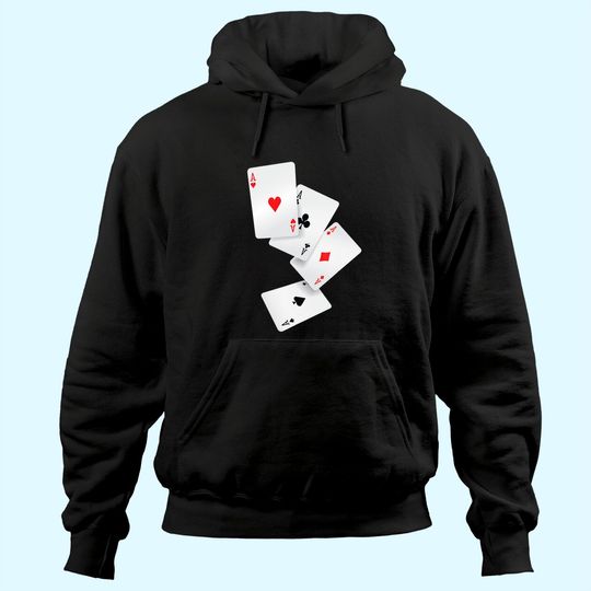 Discover Four Aces Poker Pro Lucky Player Winner Costume Hand Gifts Hoodie