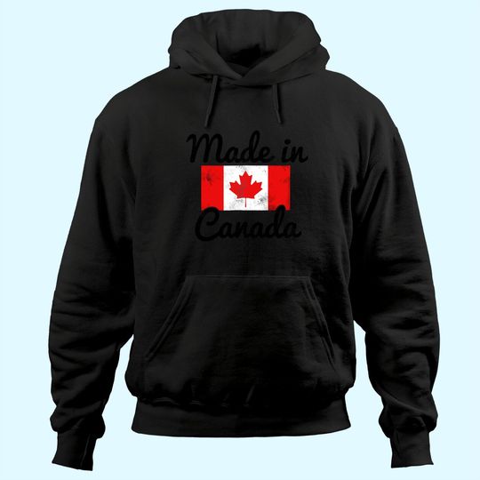 Discover Canada Flag Hoodie Vintage Made in Canada
