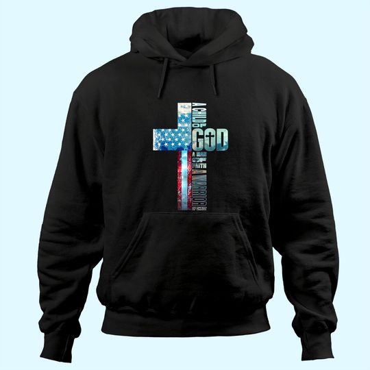 Discover Faith Cross American Flag Hoodie Christ Jesus Religious Hoodie