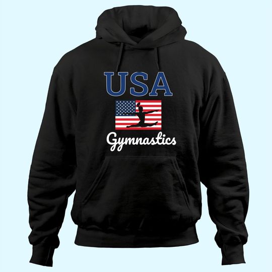 Discover Girl Tumbling Team Gear Gymnastics USA American Flag Hoodie