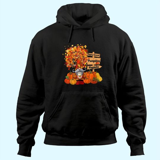 Discover Happy Harvest Gnome Plaid Pumpkins Maple Autumn Farm Life Hoodie