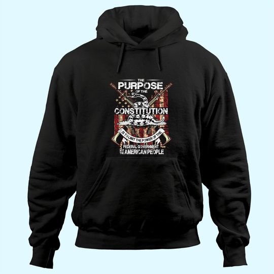 Discover American Constitution Federal Government Guns Hoodie