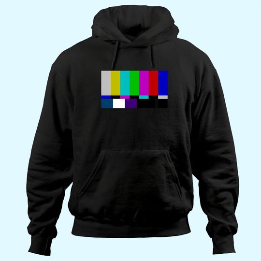 Discover No Signal Television Screen Color Bars Test Pattern Hoodie