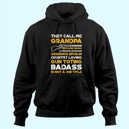 Discover Men's Hoodie They Call Me Grandpa Gun Toting Badass